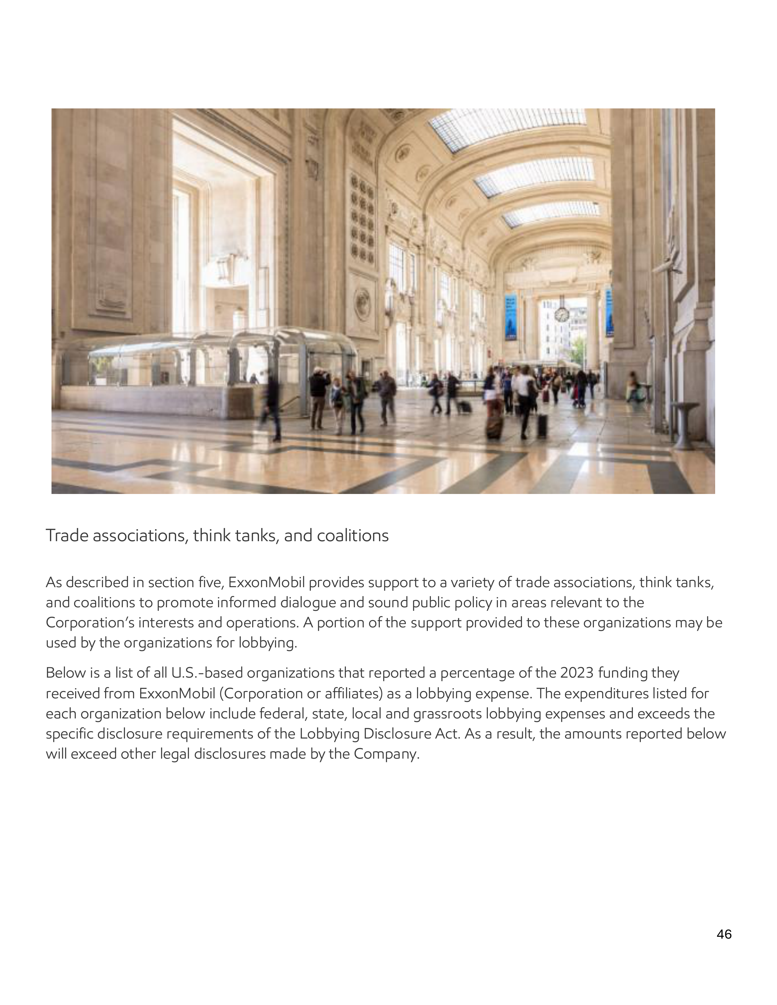ExxonMobil Advocacy Report — page 46