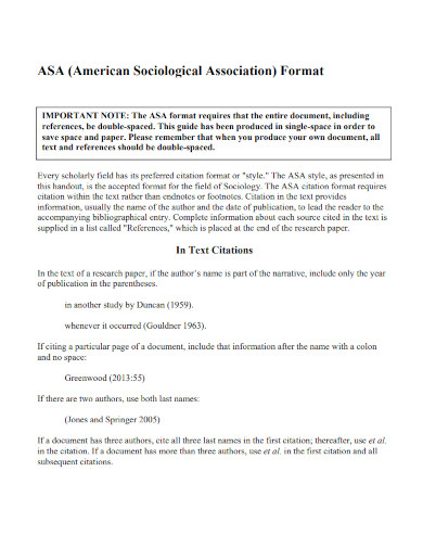 what is asa format essay