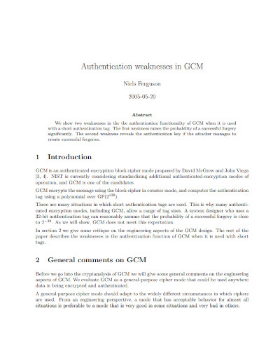 authentication weaknesses in gcm