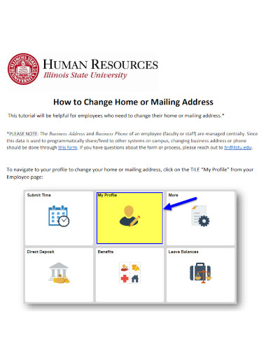 changing home or mailing address