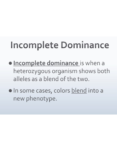 codominance incomplete dominance