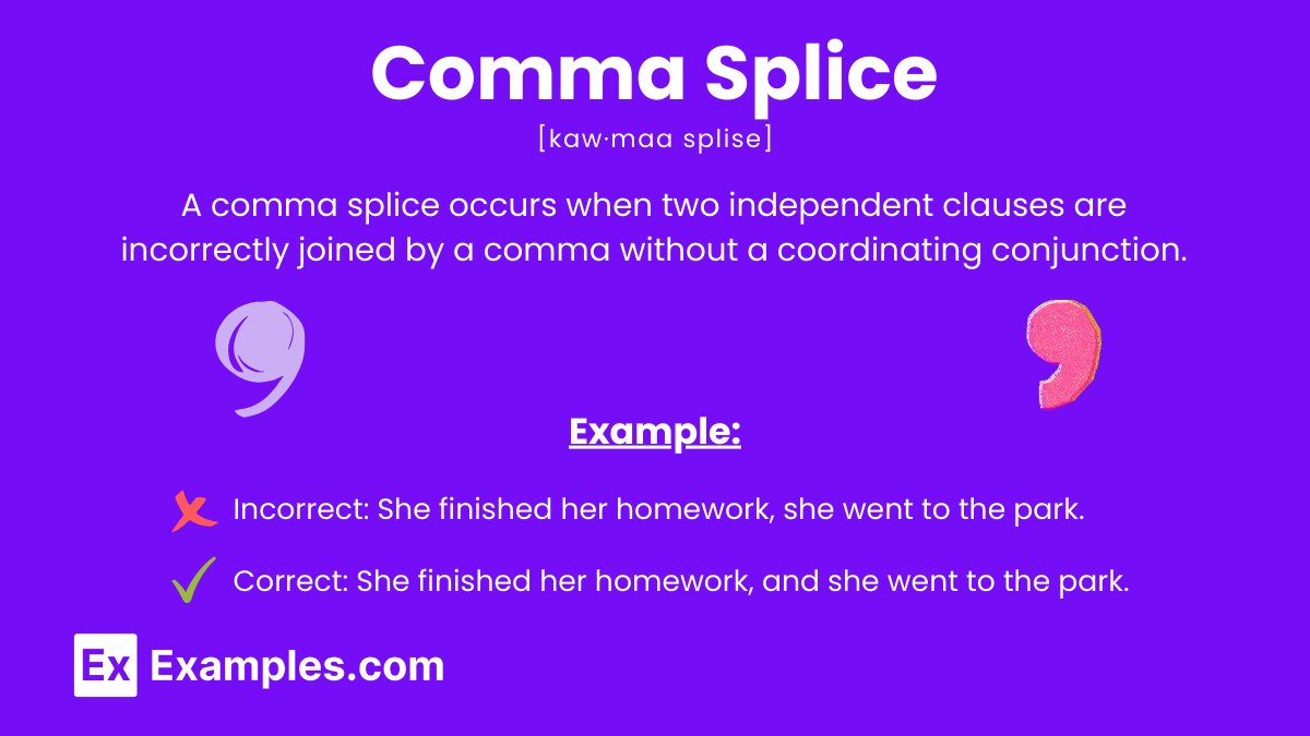Comma Splice 28 Examples Rules How To Fix PDF