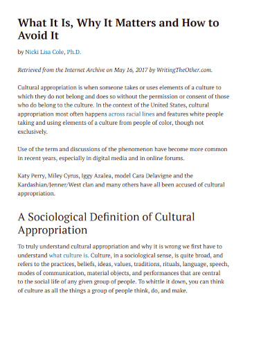 essays on cultural appropriation