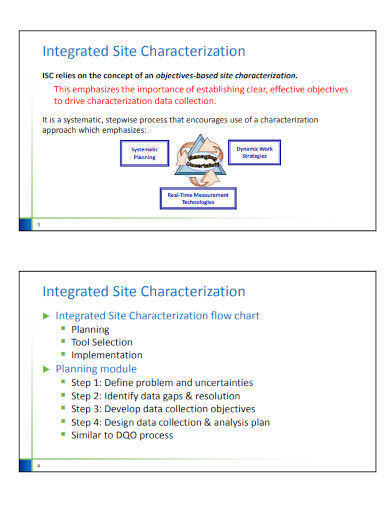 developing a site characterization plan