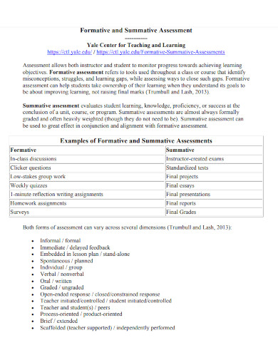 Summative Assessment Overview Examples – NBKomputer