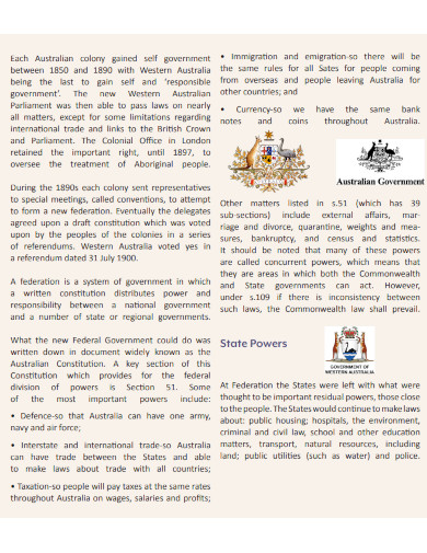 federation and federalism concurrent powers