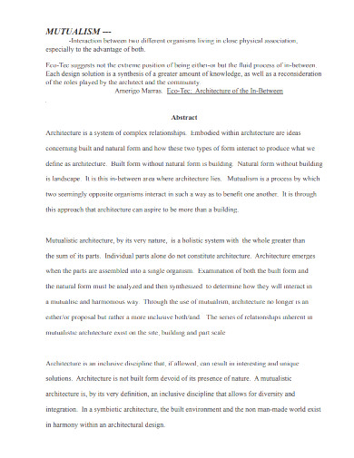 Mutualistic - Examples, PDF | Examples