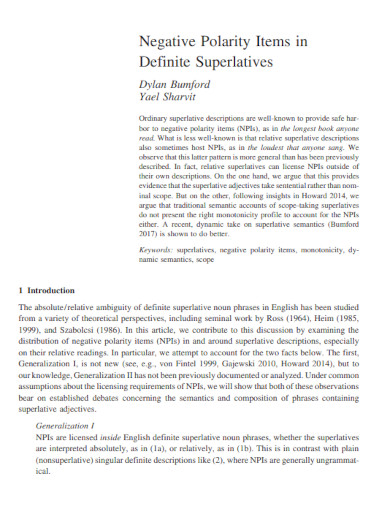 negative polarity items in definite superlatives
