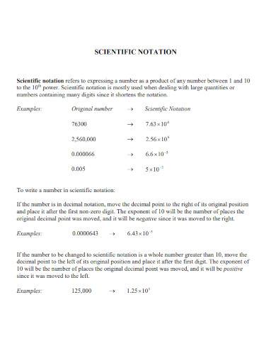 scientific notation template 