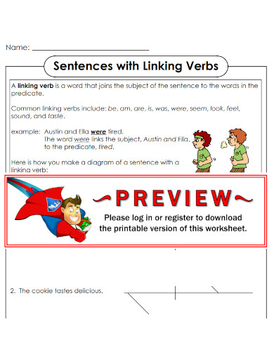 sentences with linking verbs 