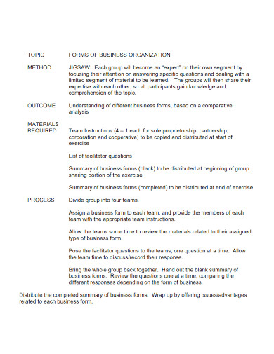 sole proprietorship business plan example