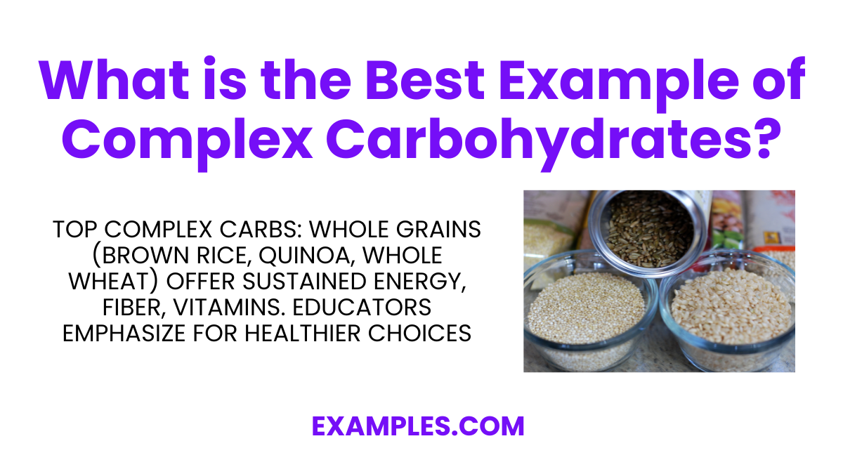 what is the best example of complex carbohydrates