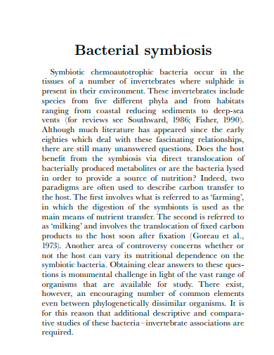 bacterial symbiosis
