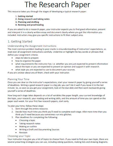 Research Paper Format - Examples, PDF | Examples