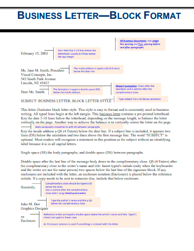 Business Letter Block Format