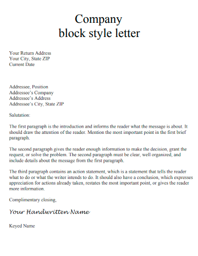 Block Letter Format - Examples, PDF | Examples
