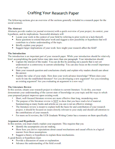 standard research paper format