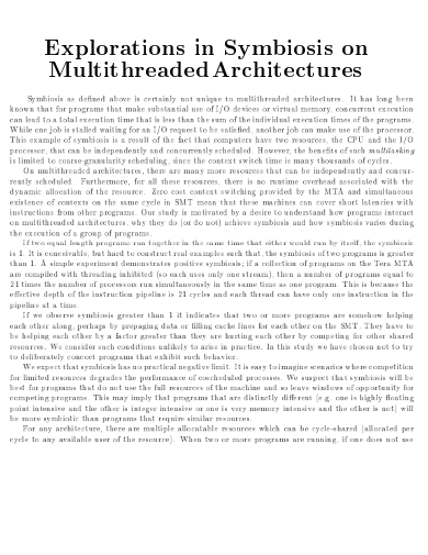 explorations in symbiosis on multithreaded architectures