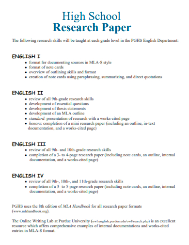 high school research paper