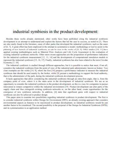 industrial symbiosis in the product development