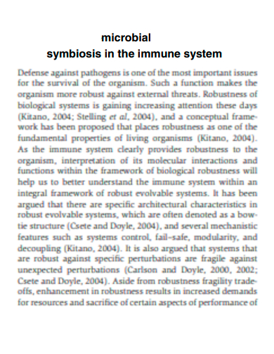 microbial symbiosis in the immune system