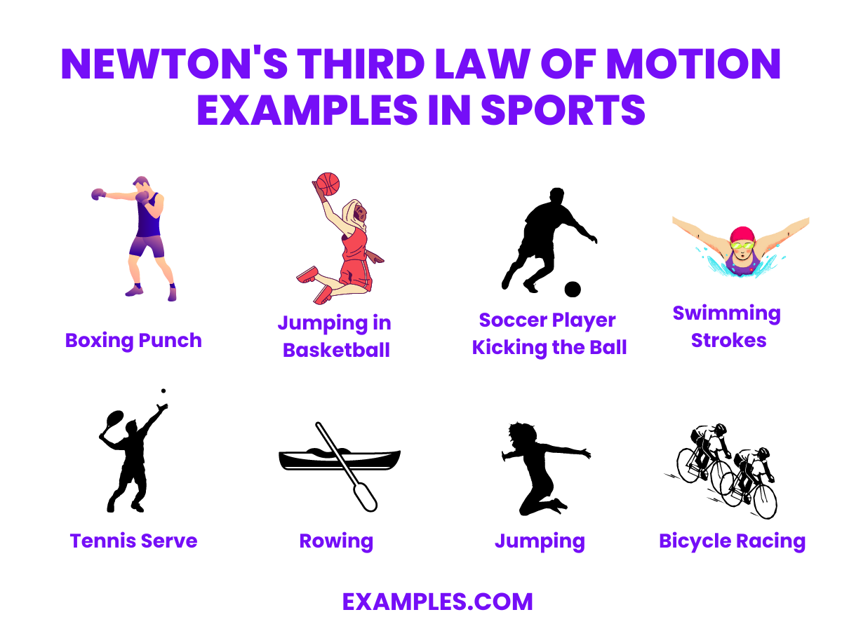 newtons third law of motion examples in sports