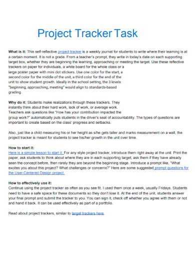 project tracker task