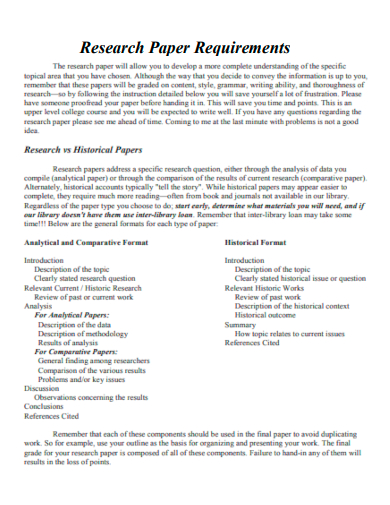 Research Paper Format - Examples, PDF | Examples
