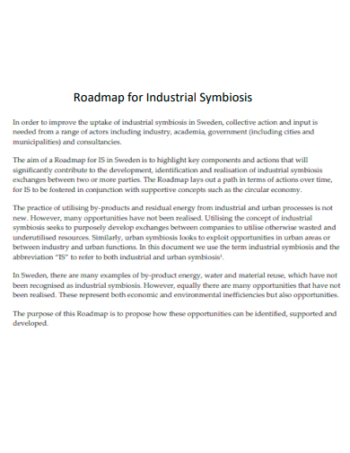 roadmap for industrial symbiosis