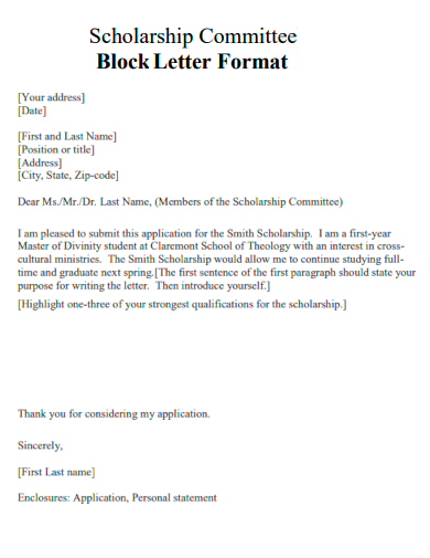 Block Letter Format - Examples, PDF | Examples