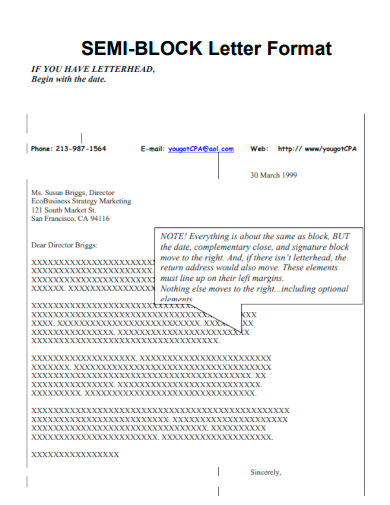 Block Letter Format - Examples, PDF | Examples