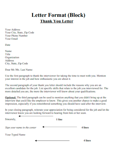 Block Letter Format Examples PDF Examples