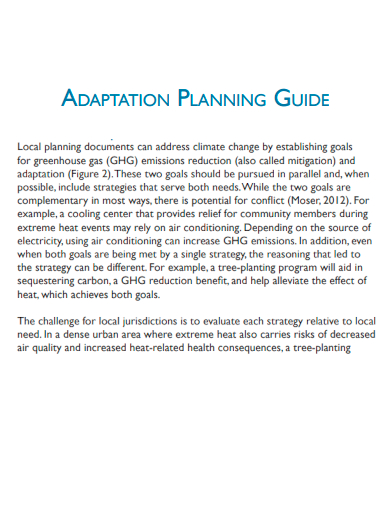 adaptation planning guide