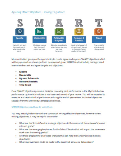 30+ Smart Objectives Examples [ Company, University, Employee ] | Examples
