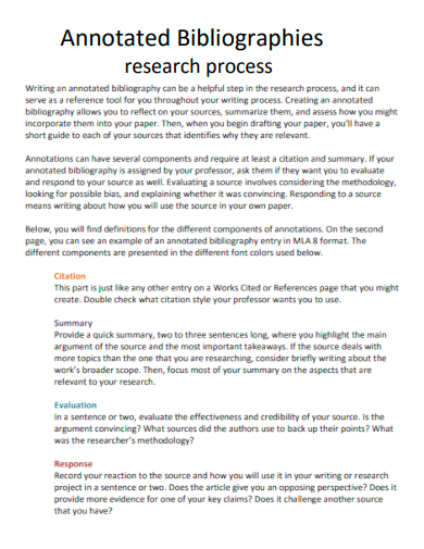 Annotated Bibliography Format - Example, PDF | Examples