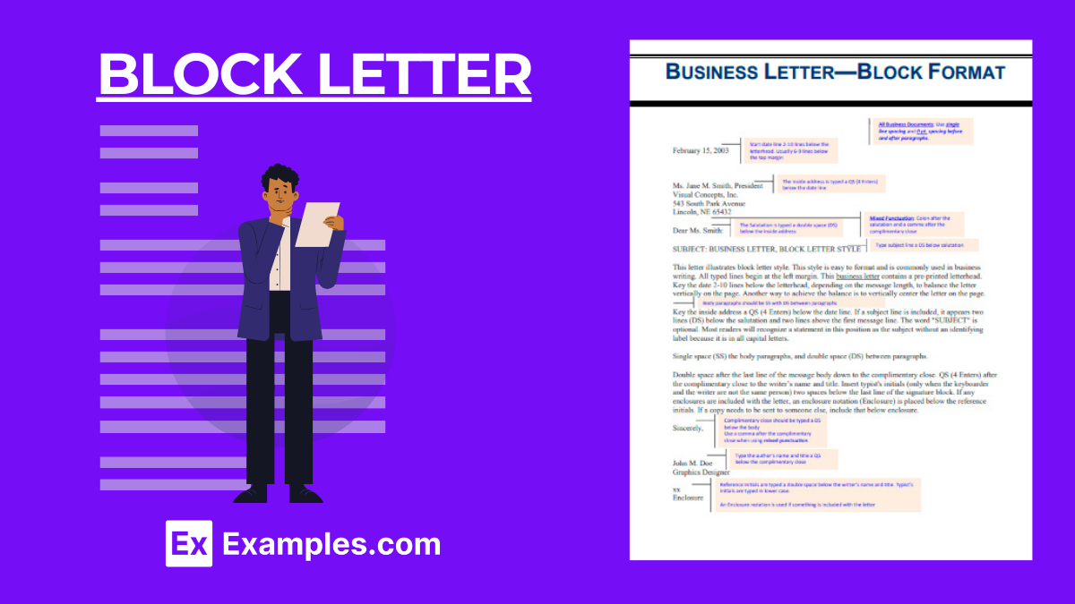 block type application letter