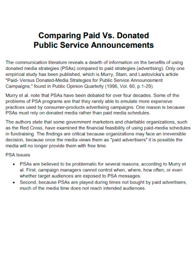 comparing paid vs