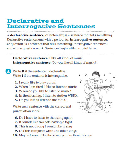 Declarative Sentence Definition Examples Examples