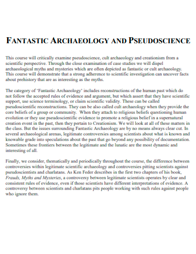 fantastic archaeology and pseudoscience