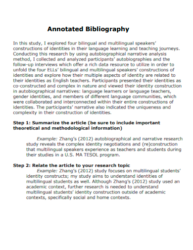 annotated bibliography university of toronto