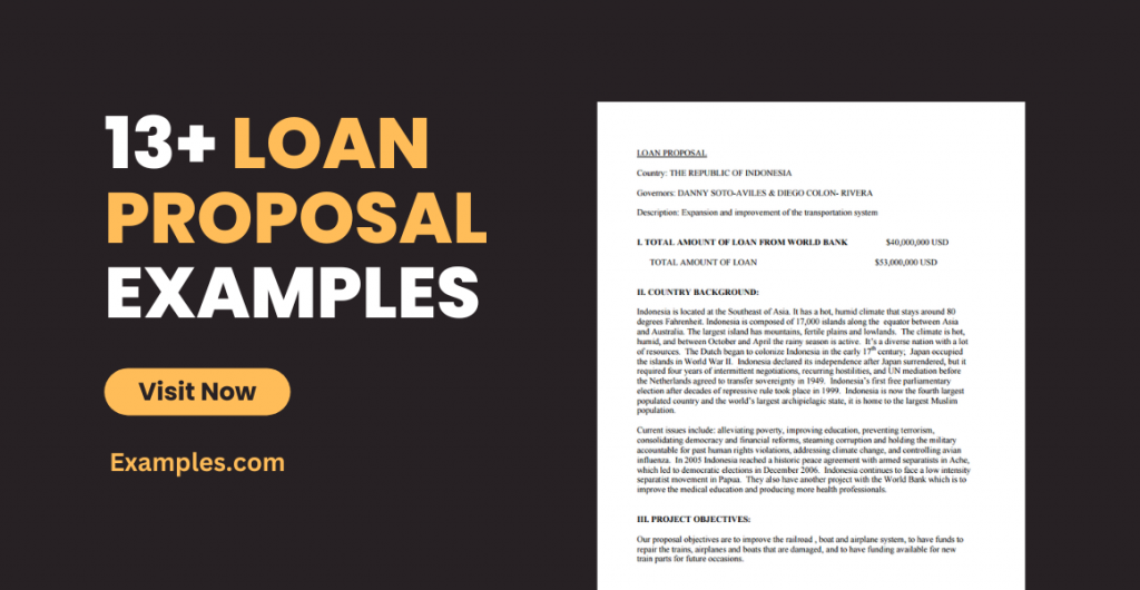 Loan Proposal Examples