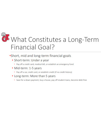 long term financial goals