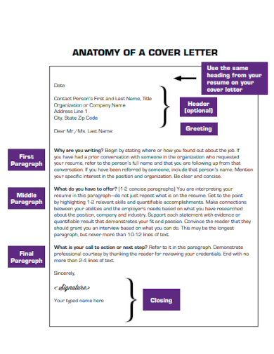 nursing anatomy of a cover letter