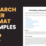 Research Paper Format Examples