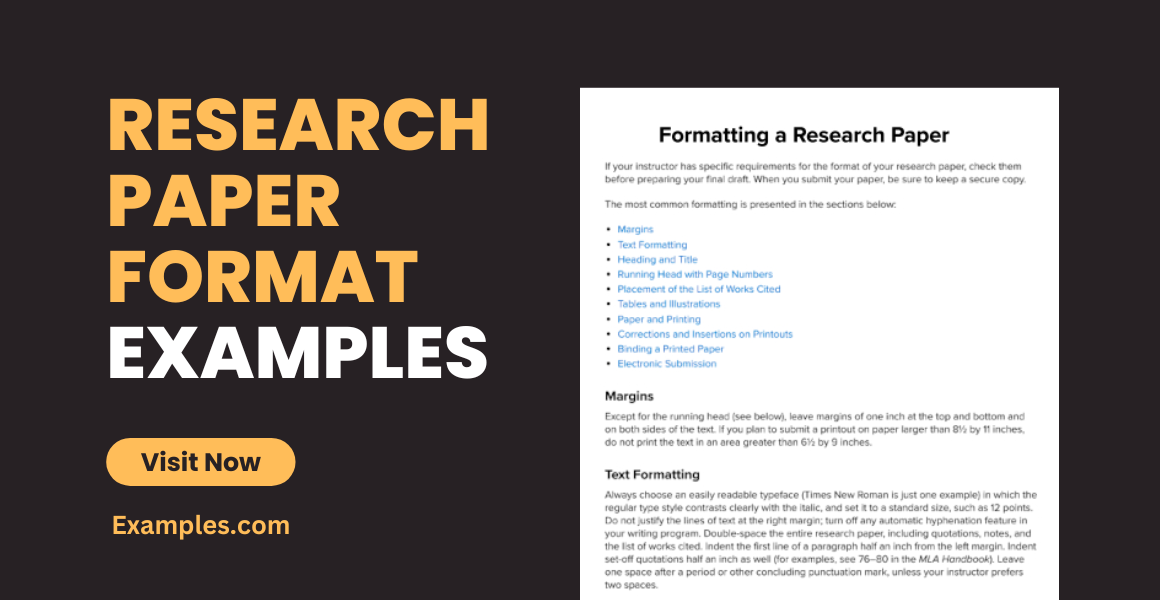 Research Paper Format Examples