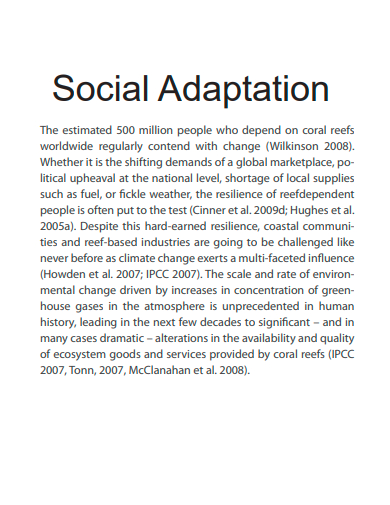 social adaptation