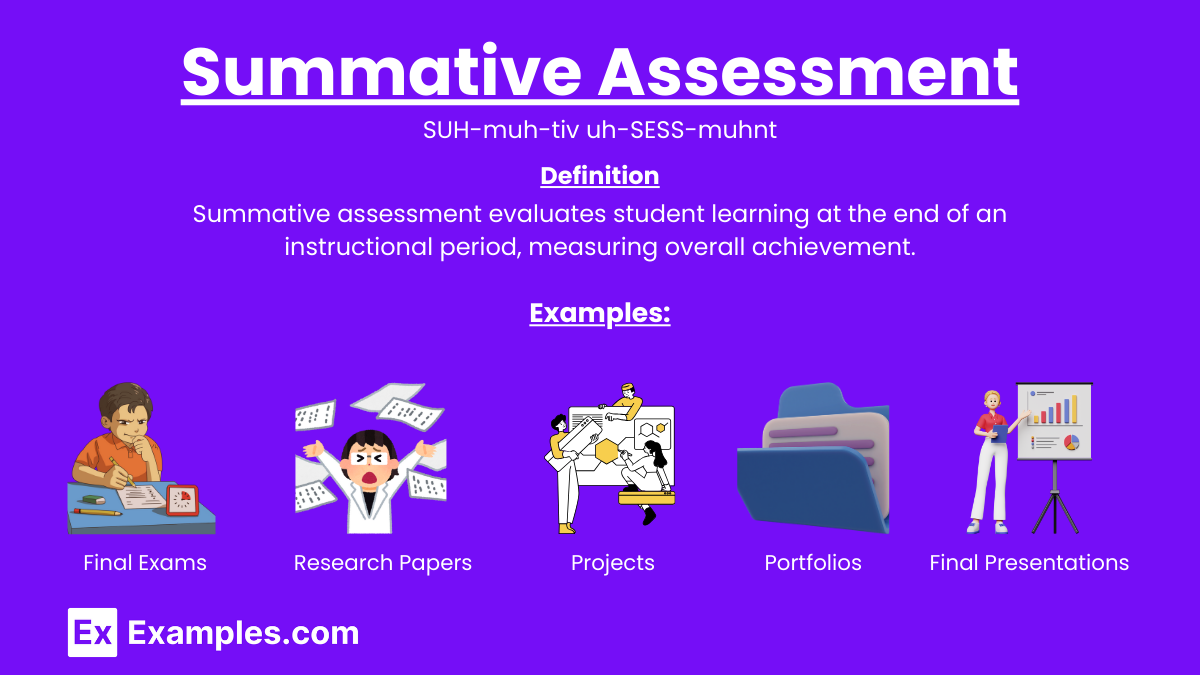 examples of summative assessment in education