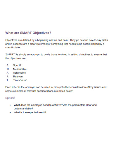 what are smart objectives 