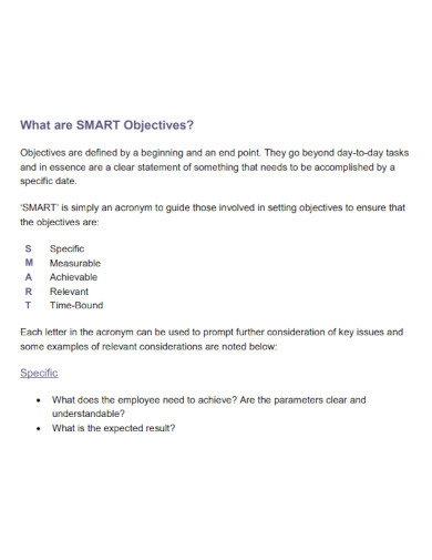 30+ Smart Objectives Examples [ Company, University, Employee ] | Examples