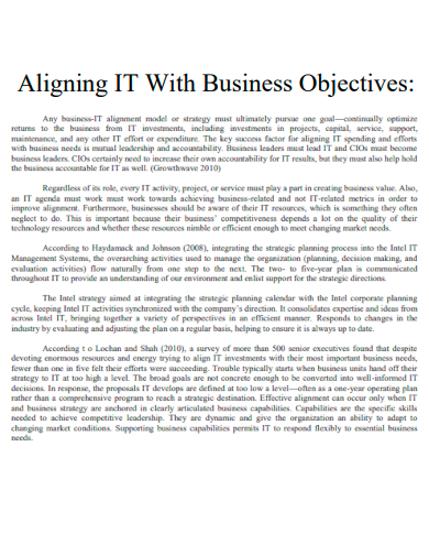 aligning it with business objectives
